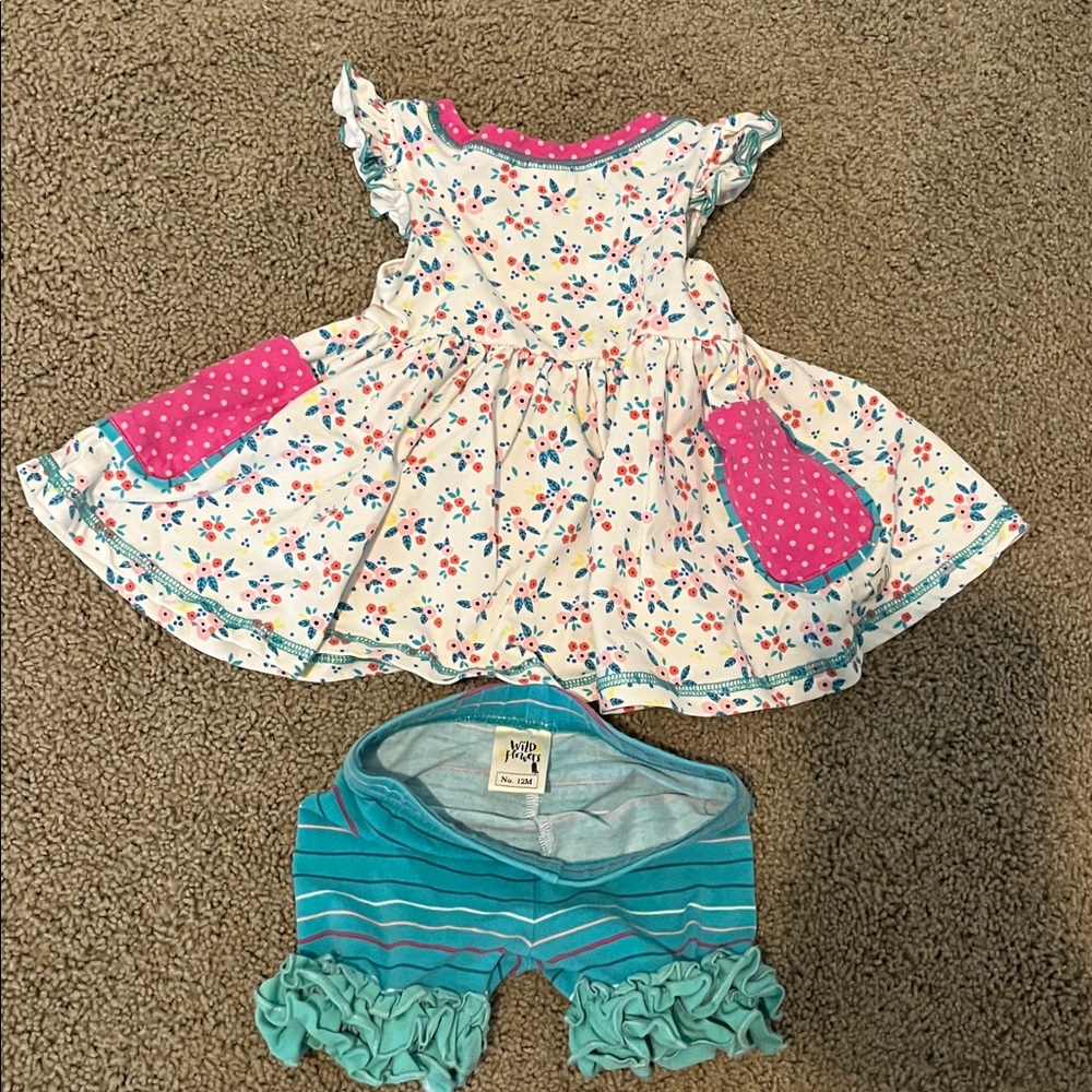 Wildflowers Teal and Pink Set